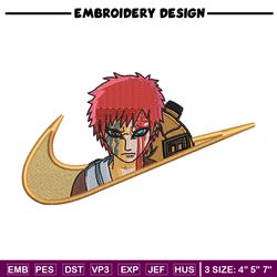 Gaara nike embroidery design, Naruto embroidery, Nike design, Embroidery shirt, Embroidery file, Digital download