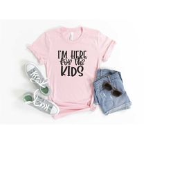 I'm Here For The Kids Shirt, Birthday Party Shirt for Toddler, Sibling Birthday Shirt, Brother of Birthday Girl Boy, Fun