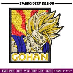 Gohan poster embroidery design, Dragonball embroidery, Anime design, Embroidery shirt, Embroidery file, Digital download