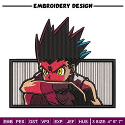 Gon rectangle embroidery design, Hxh embroidery, Anime design, Embroidery shirt, Embroidery file, Digital download