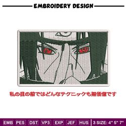Itachi ninja embroidery design, Naruto embroidery, Anime design, Embroidery shirt, Embroidery file, Digital download