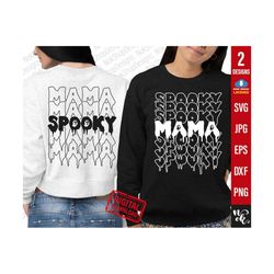 Spooky Mama svg, Mama Spooky svg, Spooky Season png, funny halloween svg files for Cricut, Silhouette, Halloween shirt p
