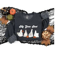 Goose Sheet Sweatshirt, Halloween Goose Tshirt, Funny Halloween Goose Sweatshirt, Gift For Halloween, Silly Goose Shirt,