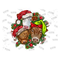 Christmas Cows Png,Western Cow Png,Merry Christmas Png,Christmas Cow Clipart,Christmas Animals Png,Sublimation Design,Di