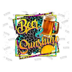 Beer and sunshine png sublimation design download, hello summer png, summer vibes png, summer beer png, sublimate design
