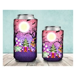 Western Halloween Spooky Gnomes Can Cooler Sublimation Design,Halloween Png, Halloween Can Cooler,Spooky Gnomes Can Cool