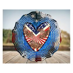 American heart Wind Spinner Sublimation Design,Heart Wind Spinner, American Wind Spinner,Amarican Png,Western Wind Spinn