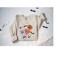 Halloween Vintage Sweatshirt, Halloween Boo Sweatshirt, Funny Halloween Sweatshirt, Halloween Matching Sweatshirt, Hallo