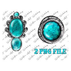 Turquoise Gemstone Png, Turquoise Gemstone Jewelry PNG, Gemstone Png File, Hand Drawing, Western Gemstone Png, Instant D