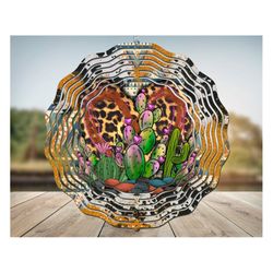 Western Glitter Cactus Wind Spinner Png, Wind Spinner Png, Cactus WindSpinner,Western  WindSpinner,Sublimation Design,Di