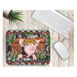 Western Pig Mouse Pad Png, Pig Mousepad Sublimation Design,Western,Pig Sublimation Design, Farm Life Pig, Mouse Pad PNG,