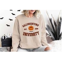Halloweentown University Sweatshirt, Halloween Sweatshirt, Halloweentown Shirt, Woman Shirt For Halloween, Halloween Pum