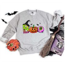 Halloween Boo Sweatshirt, Trick Or Treat Sweatshirt, Halloween Shirt, Spooky Shirt, Happy Halloween Shirt, Halloween Swe
