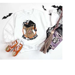 Halloween Longhorn Cow Shirt, Moo I Mean Boo, Halloween Sweatshirt, Cute Halloween Shirt, Halloween Shirt, Funny Hallowe