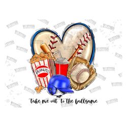 Take Me Out To The Ballgame png, Baseball clipart, Baseball Sublimation, Digital Download, Love Baseball,Baseball Mom pn