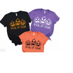 Trick or treat shirt! Pumpkin trick or treat shirt! Cute trick or treat t-shirt! Halloween shirt! Trick or treat Hallowe