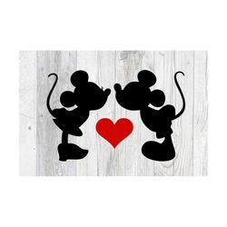 mickey and minnie kissing vinyl decal