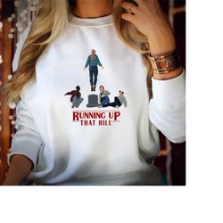 sweatshirt (3627) running up that hill christmas cycling things sweatshirts running up funny xmas friends eleven winter