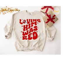 Loving Him Was Red Shirt, Travis Kelce Shirt, Game Day Shirt, 87 Tee, Taylor Swiftie Comfort Colors Shirt, Gift For Wome