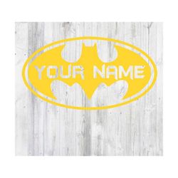 Bat Any Name Decal, Superhero Logo Decal, Superhero decal Wall Decal l, Sticker, Wall or Laptop Decal