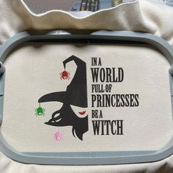 Be A Witch Embroidery Machine Design, Horror Witch Embroidery File, Witches Halloween Embroidery, Embroidery Designs