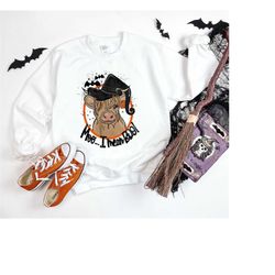 Halloween Longhorn Cow Shirt, Moo I Mean Boo, Halloween Sweatshirt, Cute Halloween Shirt, Halloween Shirt, Funny Hallowe