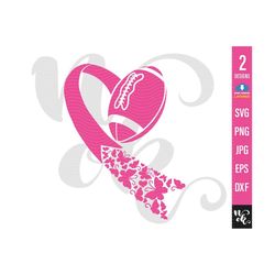 Football Breast Cancer Awareness,  breastcancer svg, Hope For A Cure, Pink Ribbon T-Shirt SVG Cut File for Cricut, digit