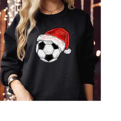 SWEATSHIRT (5299) FOOTBALL SANTA Hat Christmas Sweatshirt Sports Rudolph Reindeer Festival Gift Soccer Ball Elf Costume