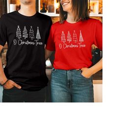 TSHIRT (5076) O CHRISTMAS TREE with Stars Tops Shirt Funny Kids Family Holiday Xmas T-Shirt
