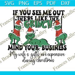 Retro Funny Christmas Grinch Quotes SVG Cutting File