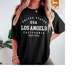 TSHIRT (10004) Los ANGELS Slogan Plus Size CALIFORNIA Tshirt Gift for Her United Sates Limited Edition Women's Tops T Sh