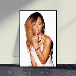 Rihanna Music Poster Wall Art, Room Decor, Home Decor, Art Poster For Gift