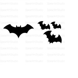 Bats SVG, Halloween Clipart, Flying Bats, Digital Download, Cricut - Silhouette Cut File, Instant Download,  Png  Pdf  A