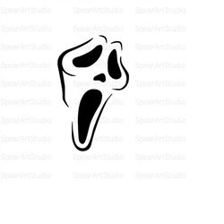 Scream Svg, Scream Ghost Face, You Hand Up Svg, Halloween Clipart, Silhouette, Halloween Svg, T-Shirt, Cut File Plotter,