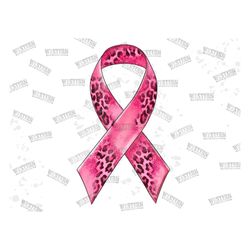 Breast Cancer Ribbon Sublimation Design,  Pink Ribbon Clipart, Breast Cancer Png, Cancer Awareness Png, Digital Download