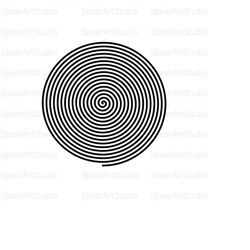Spiral SVG, Spiral Cut Files, hypnotic spiral, Spiral Silhouette SVG Files, Cricut, Silhouette Cut File, Instant Downloa