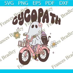 Funny Cycopath Floral Ghost SVG Graphic Design File