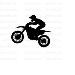Motocross Rider Svg. Vector Cut file for Cricut, Silhouette, Digital Download, Instant Download, Png  Pdf  Ai  Jpeg