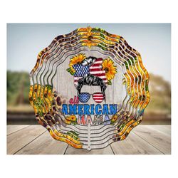All American Mama Wind Spinner Png Sublimation Design,Wind Spinner Png, American Wind Spinner Png, Western Wind Spinner,
