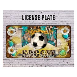 Soccer License Plate, Soccer License Plate Png, Daisy Png, Sport License Plate Png, Soccer Png, Digital Download