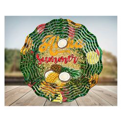 Aloha Summer Wind Spinner Sublimation Design,Summer Wind Spinner,With Tropical Leaves Png,Tropical Wind Spinner,Western