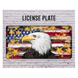 Eagle License Plate Png,American Patriotic Eagle License Plate,Camouflage American Plate eagle, Plate American flag,sold