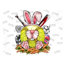 softball easter bunny png sublimation design, easter bunny png, softball png, happy easter png, softball easter png, spo