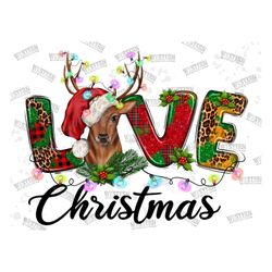 Christmas Deer Png, Love Deer Png, Merry Christmas Png, Christmas, Deer Design Png, Deer Png, Digital Download, Sublimat