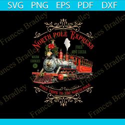 Retro Vintage North Polar Express Christmas PNG Download