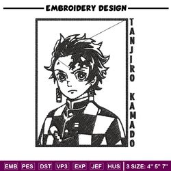 Tanjiro black embroidery design, Tanjiro embroidery, Embroidery shirt, Embroidery file, Anime design, Digital download