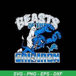 Detroit Lions Beasts Of The Gridiron SVG Digital Cricut File