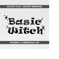 Basic Witch Svg, Halloween Svg, Distressed Svg, Cricut Svg, Engraving File Svg, Cut File Svg, Instant Download