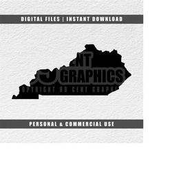Kentucky Svg, United States Svg, State Silhouette Svg, Cricut Svg, Engraving File Svg, Cut File Svg, Instant Download
