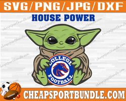 Boise State Broncos Baby Yoda svg, Boise State Broncos svg, NCAA Teams svg, NCAA Svg, Png, Dxf, Eps, Instant Download
